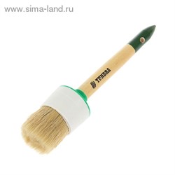 Кисть круглая "TUNDRA basic" натуральная щетина, деревянная ручка №16 (55 мм)   881557 - фото 12261