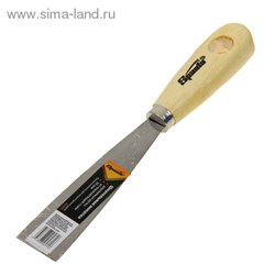 Шпательная лопатка из нержавеющей стали, 30 мм, деревянная ручка// SPARTA  1083819 - фото 12827