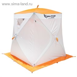 Палатка Призма 150 (1-сл) "люкс" композит, бело-оранжевая 1195018 - фото 13087