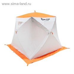 Палатка Призма 200 (2-сл) с 1 входом, "люкс" композит, бело-оранжевая 1176224 - фото 13107