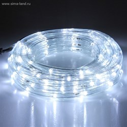 LED шнур 13 мм, круглый, 5 м, чейзинг, LED-24-220V, с контролл. 8р, белый - фото 13794