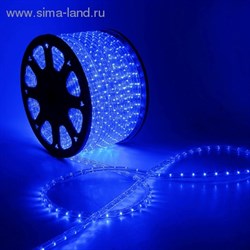 LED шнур 13 мм, круглый, 100 м, чейзинг, 3W-LED/м-36-220V. в компл. набор д/подкл. Синий - фото 13815