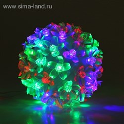 Фигура "Шар из цветов" 10х10 см, пластик, 50 LED, 240V RG/RB - фото 13957