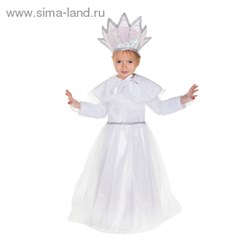 Карнавальный костюм "Снегурочка", 3 предмета: платье, корона, накидка L - фото 14041