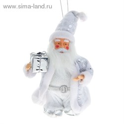 Дед Мороз мини в белой шубе - фото 14061