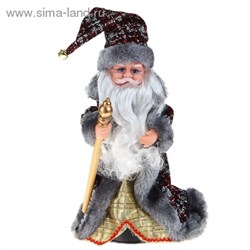 Дед Мороз в серой шубе с посохом (русская мелодия) - фото 14086
