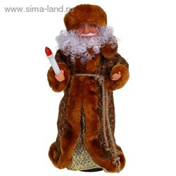 Дед Мороз со свечой в коричневой шубе (русская мелодия) - фото 14087