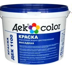 "Дек Сolor", ВД-Краска акриловая фасадная белая мат. ДЕК-1100А (10л) - фото 4301