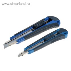 Набор ножей универсальных (2 шт) "TUNDRA comfort" усиленный,квадрат.фиксатор, 9 мм и 18 мм 1006511 - фото 8239