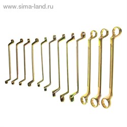 Набор ключей накидных "TUNDRA basic" , холдер, желтый цинк, 12 шт, 8-32 мм 878118 - фото 8582