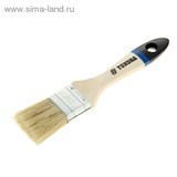 Кисть плоская "TUNDRA comfort" натуральная щетина, деревянная ручка 1,5" (38 мм) 881528