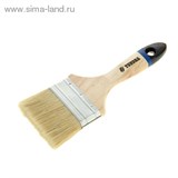 Кисть плоская "TUNDRA comfort" натуральная щетина, деревянная ручка 3" (75 мм) 881531