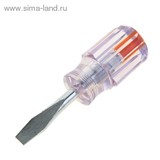 Отвертка Сrystal, SL6,0 х 38 мм, прозрачная рукоятка, углерод. сталь//SPARTA   1128319