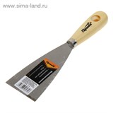 Шпательная лопатка из нержавеющей стали, 60 мм, деревянная ручка// SPARTA  1083822