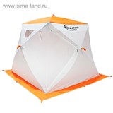 Палатка Призма 200 (1-сл) с 2 входами, "люкс" композит, бело-оранжевая 1195022