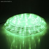 LED шнур 13 мм, круглый, 20 м, чейзинг, LED/м-24-220V, с контролл. 8р, зеленый