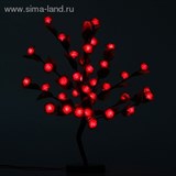 Светодиодный куст улич. 0,6 м, "Роза", 40 LED, 220V, фиксинг, КРАСНЫЙ