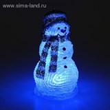 Фигура акрил. "Снеговик" 20х10х10 см, LED (батарейки ААА LR44*3 шт.не в компл.)