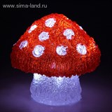 Фигура акрил. "Мухомор" 16х15см, 20 LED, 240V БЕЛЫЙ