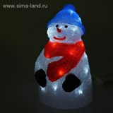 Фигура акрил. "Снеговик" 21х21х29 см, 30 LED, 220V, контроллер 8 режимов, БЕЛЫЙ