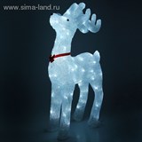 Фигура акрил. "Олень" 46х22х70 см, V220, 100 LED, контроллер 8 режимов, БЕЛЫЙ