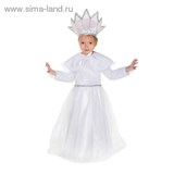 Карнавальный костюм "Снегурочка", 3 предмета: платье, корона, накидка S