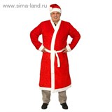 Карнавальный костюм "Дед Мороз" с мехом и снежинками, размер 50-52