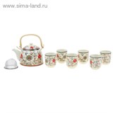 Набор для чайной церемонии 7 предметов "Прикосновение" (чайник 900 мл, чашка 70 мл)