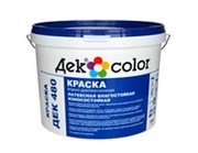 "Дек Color", ВД-Краска латексная влагостойкая износостойкая белая мат. ДЕК 490 (5л) колер микс