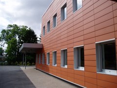 Устройство навесного вентилируемого фасада с утеплением толщ.120мм и облицовкой фиброцементными плитами