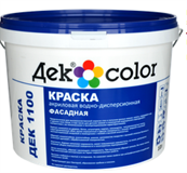 "Дек Сolor", ВД-Краска акриловая фасадная белая мат. ДЕК-1100А (10л)