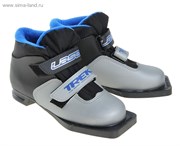 ботинки лыжные TREK Laser ИК (серебрянный, лого синий) (р. 32)