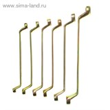 Набор ключей накидных "TUNDRA basic" , холдер, желтый цинк, 6 шт, 8-19 мм 878116