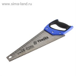 Ножовка по дереву "TUNDRA comfort" трехсторонняя заточка каленый зуб 5мм, 350мм 881806 - фото 12181
