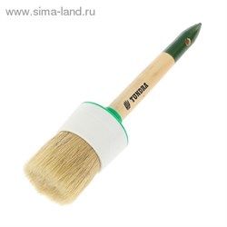 Кисть круглая "TUNDRA basic" натуральная щетина, деревянная ручка №18 (60 мм)   881558 - фото 12262