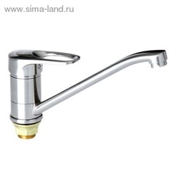 Смеситель для кухни с гайкой, однорычажный, картридж 40 мм, сатин   1163387 - фото 13279