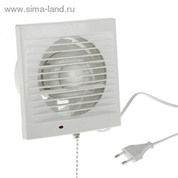 Вентилятор осевой d120 mm, (220 В, 15 Вт, 180 м3/ч, 34 Ра ) с кабелем и выключателем 857031 - фото 13693