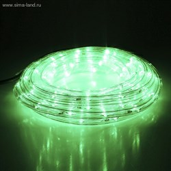 LED шнур 13 мм, круглый, 20 м, чейзинг, LED/м-24-220V, с контролл. 8р, зеленый - фото 13800