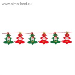 Растяжка "С Новым Годом" дед мороз 2 метра - фото 14146