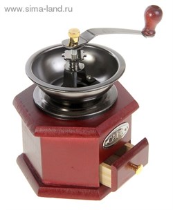 Кофемолка с ручкой "Красное дерево", 13,5*17 см - фото 15245