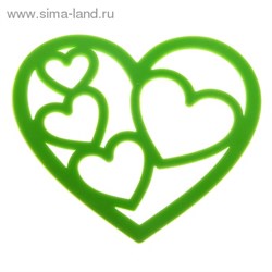 Подставка под горячее 17х19 см "Сердца", цвет МИКС - фото 15317