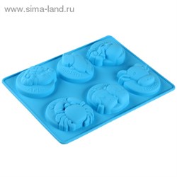 Форма для выпечки 16х20 см "Знаки зодиака", 6 ячеек, цвета МИКС - фото 15357
