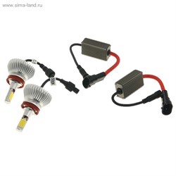 Набор светодиодных ламп Н8 ближний 50 W, 2400 Lm, 5000 K, LED CREE,840563 - фото 6411