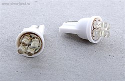 Автолампа светодиодная T10 (W5W), 4 LED-DIP  118336 - фото 6416