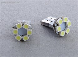 Автолампа светодиодная T10 (W5W), 7 SMD-3528  118406 - фото 6418