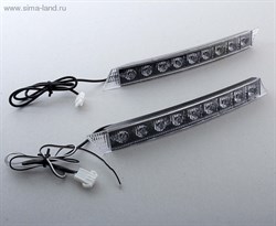 Дневные ходовые огни 9 LED, врезные, 12V, 2 шт. свет белый 118422 - фото 6447