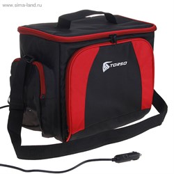 Сумка-холодильник TORSO CB-25A , 25л , 12V , 48W , чёрно-красный 1060248 - фото 6513