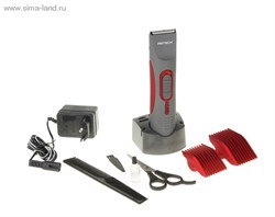 Машинка для стрижки волос, 2 насадки, расческа, ножницы, PR-760, V220 110944 - фото 6633