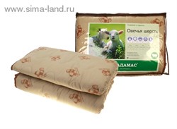 Одеяло Адамас всесез. Овечья шерсть 200*220 ± 5 см, чехол п/э, 300гр/м  188365 - фото 7854