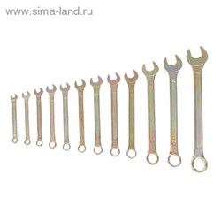 Набор ключей комбинированных "TUNDRA basic" , холдер, желтый цинк, 12 шт, 6-22 мм 878111 - фото 8550